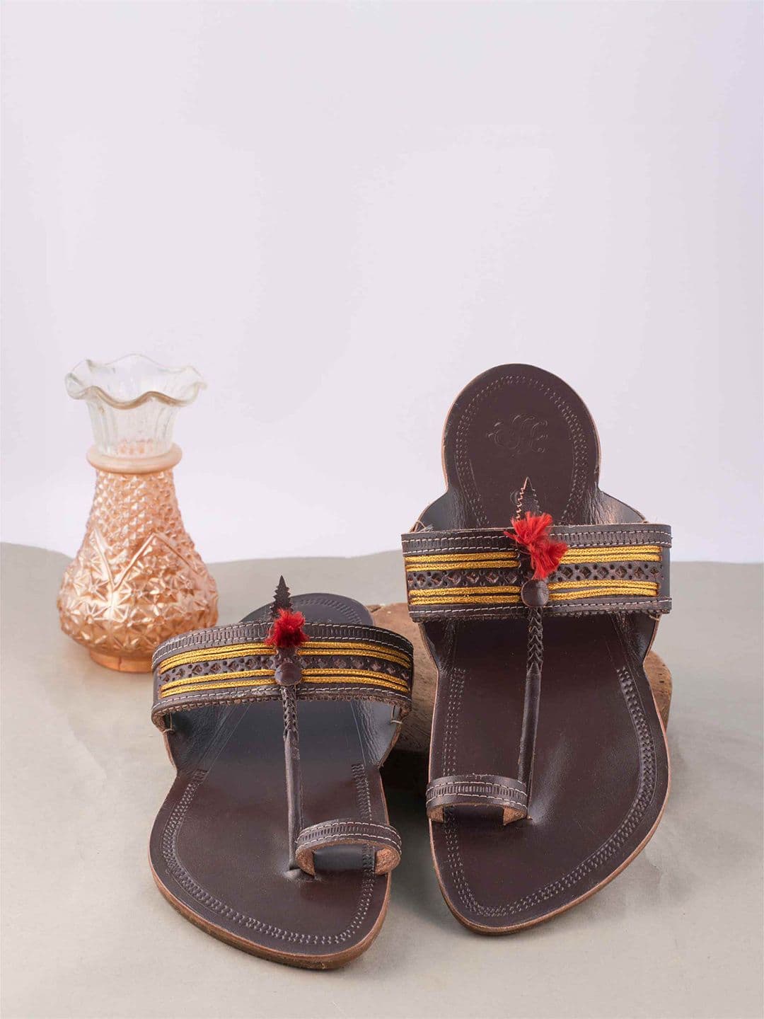 House of Pataudi Men Leather Slip-On Original Comfort Sandals - view 1
