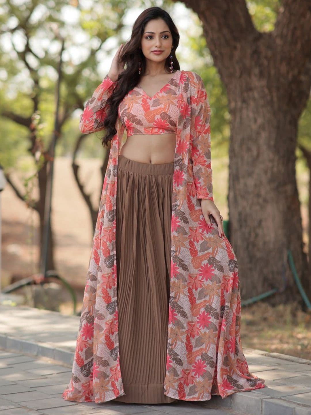 Livewear Printed Ready to Wear Lehenga & Blouse With Dupatta - view 1