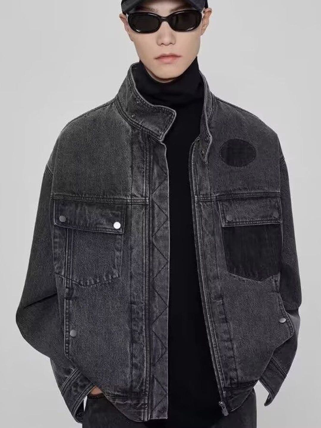 HERE&NOW Men Denim Jacket with Patchwork - view 1