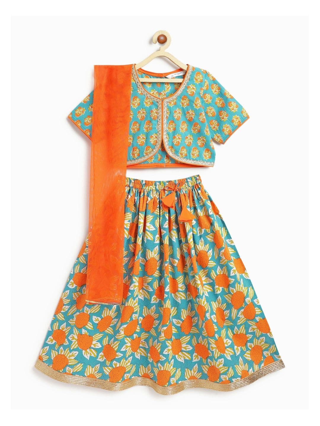 Campana Girls Printed Ready to Wear Lehenga & Blouse With Dupatta - view 1