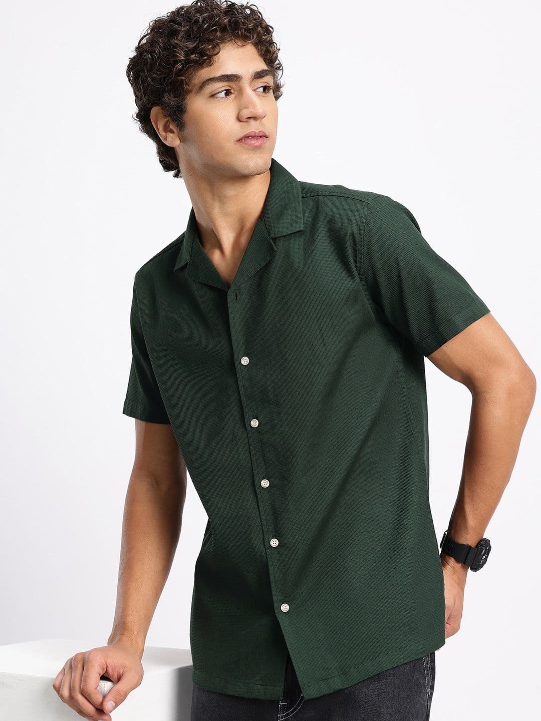 Aeropostale Pure Cotton Textured Casual Shirt - view 1