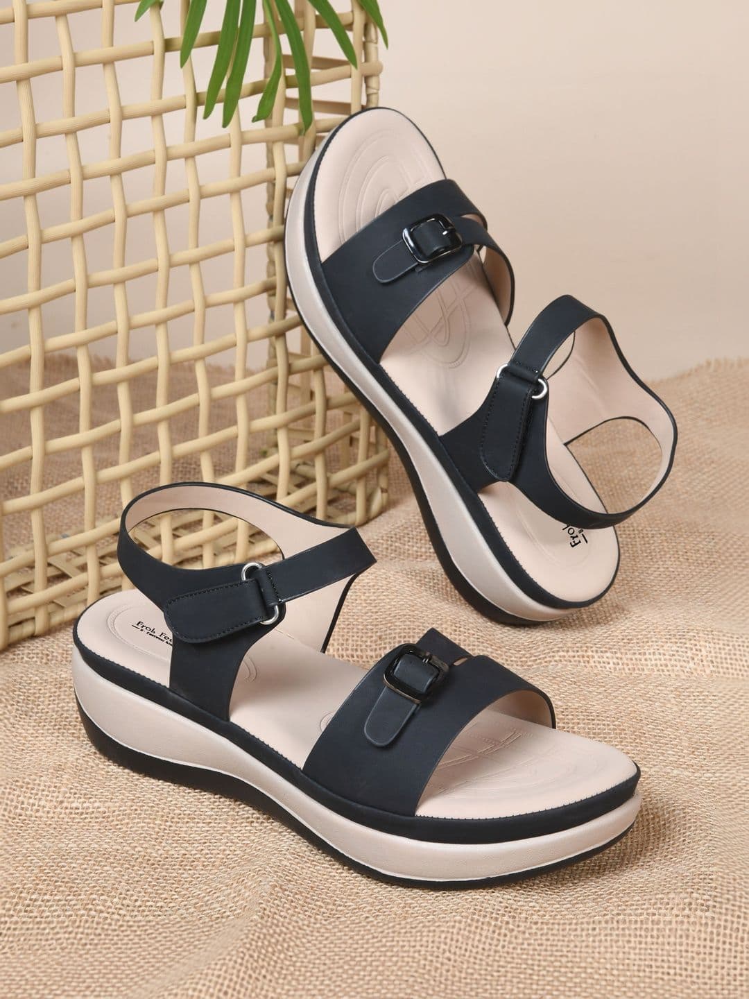 Froh Feet Wedge Sandals with Buckles - view 1