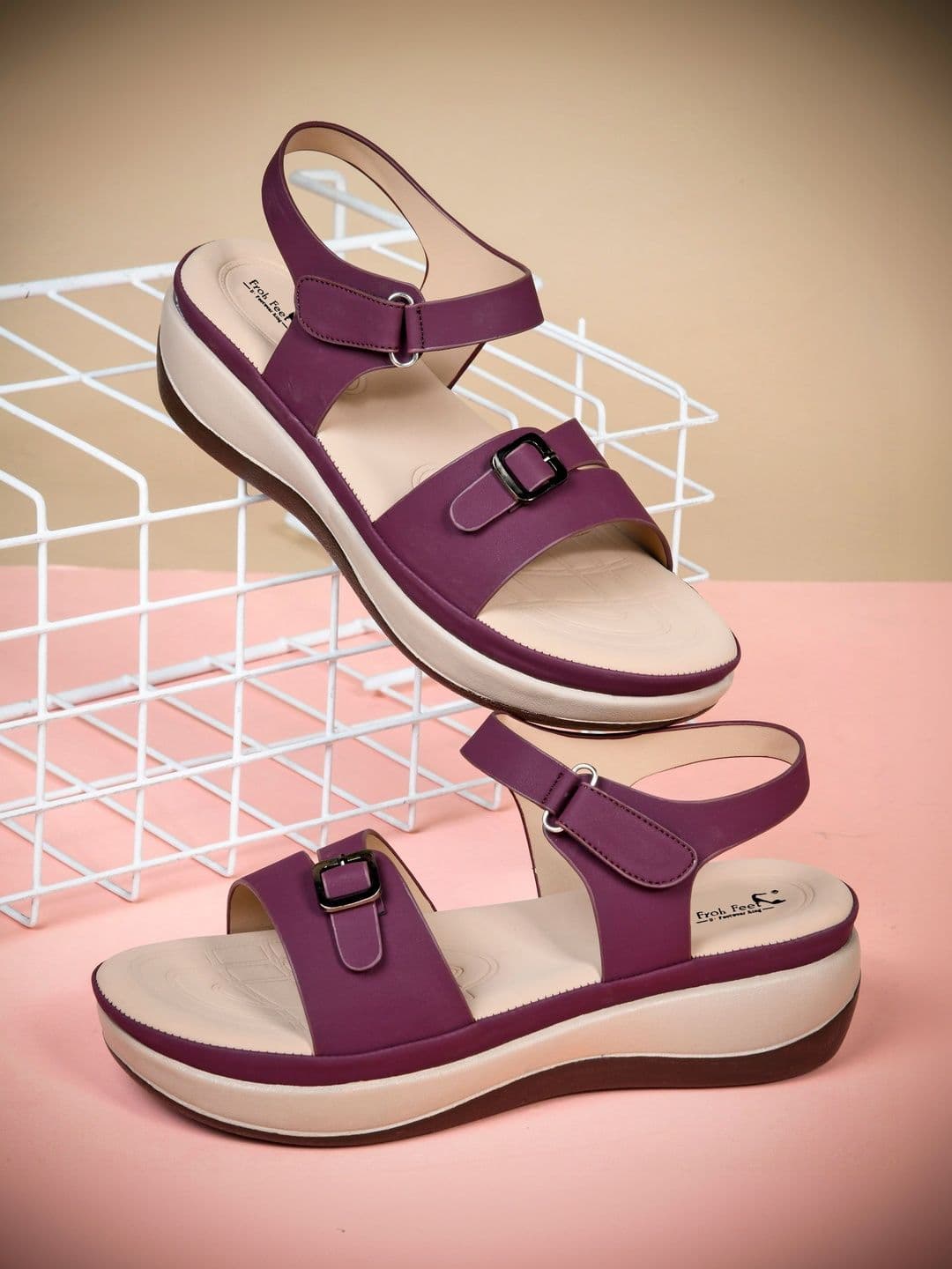 Froh Feet Wedge Sandals with Buckles - view 1