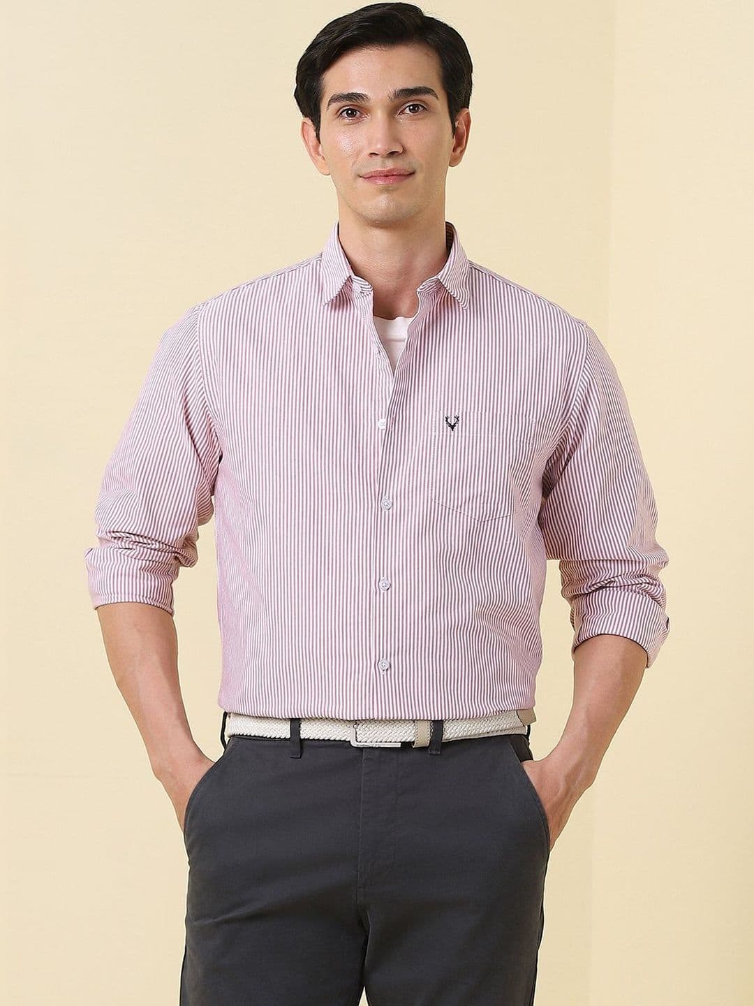 Allen Solly Men Slim Fit Striped Casual Shirt - view 1