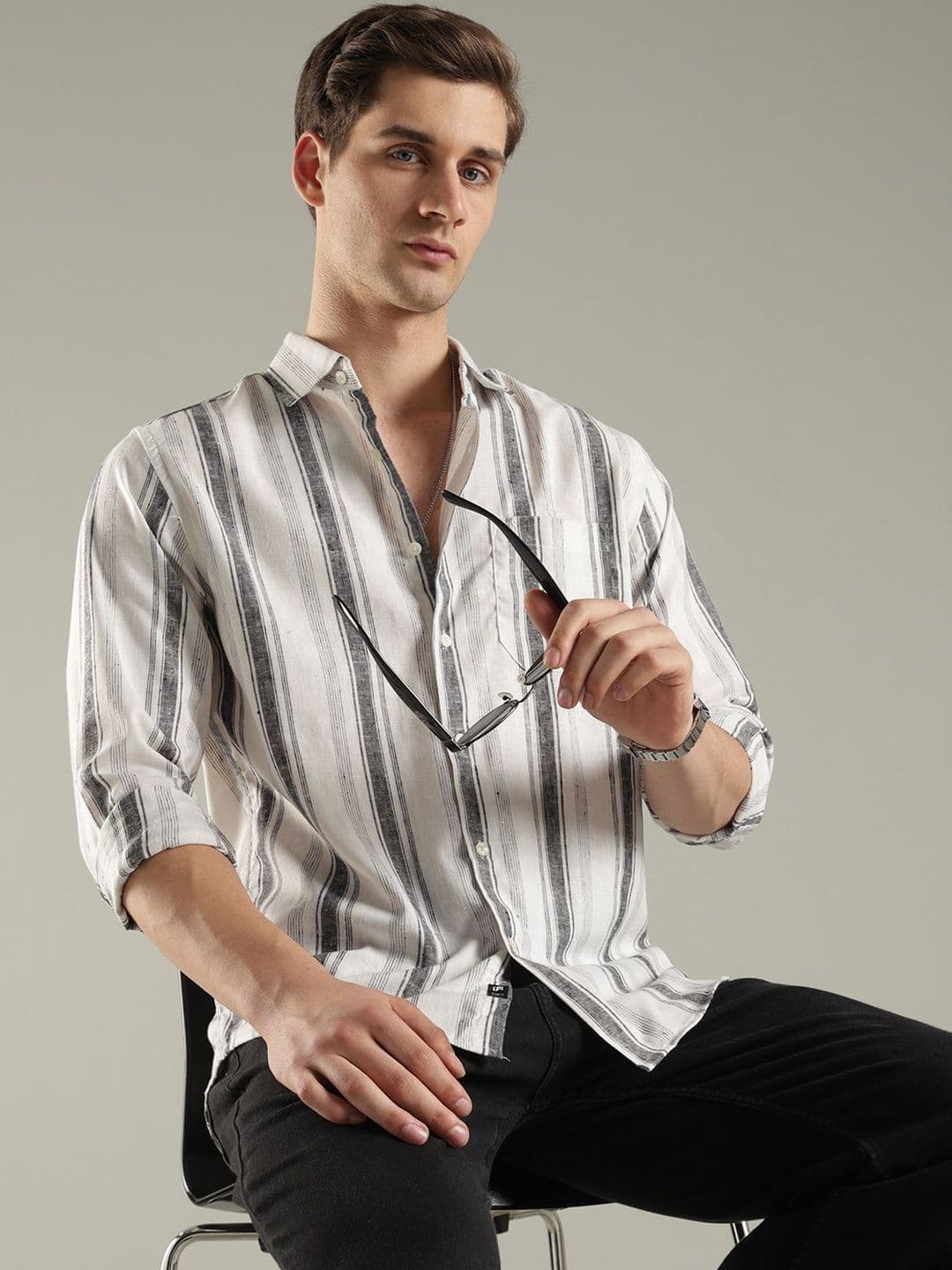 Guns & Sons Men Classic Slim Fit Striped Casual Shirt - view 1