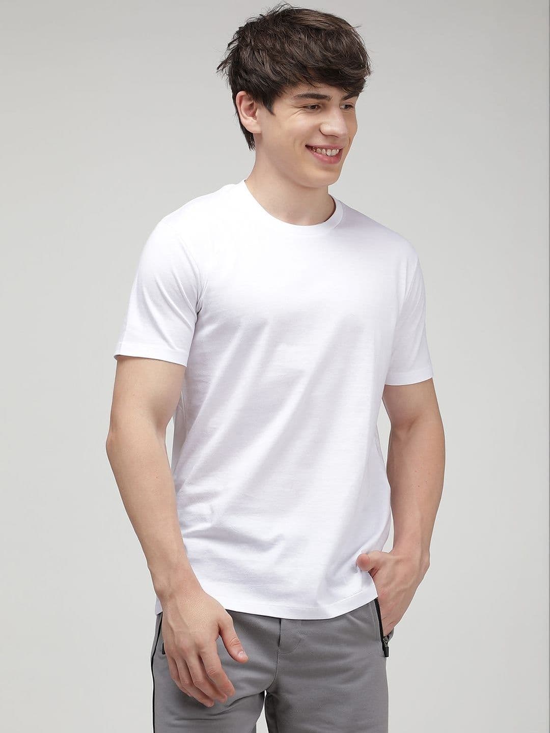 Macho Sporto Men 4 Way Stretch Flyuid Round NeckT-Shirt - view 1