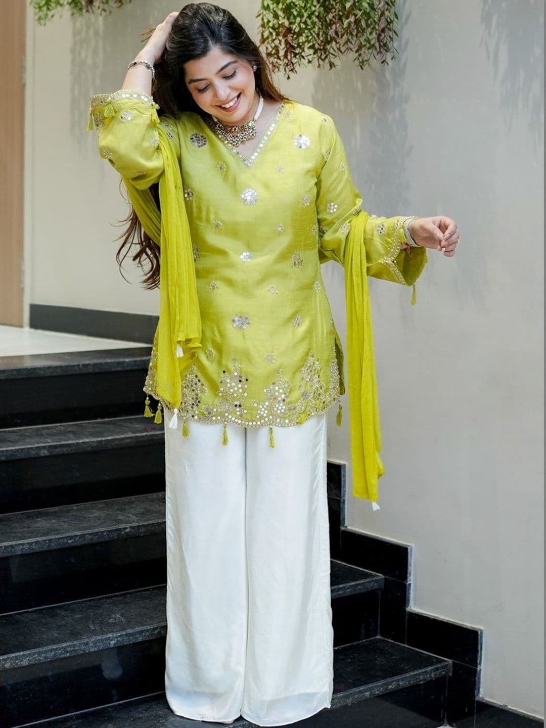 Wtune Women Embellished Palazzos - view 1