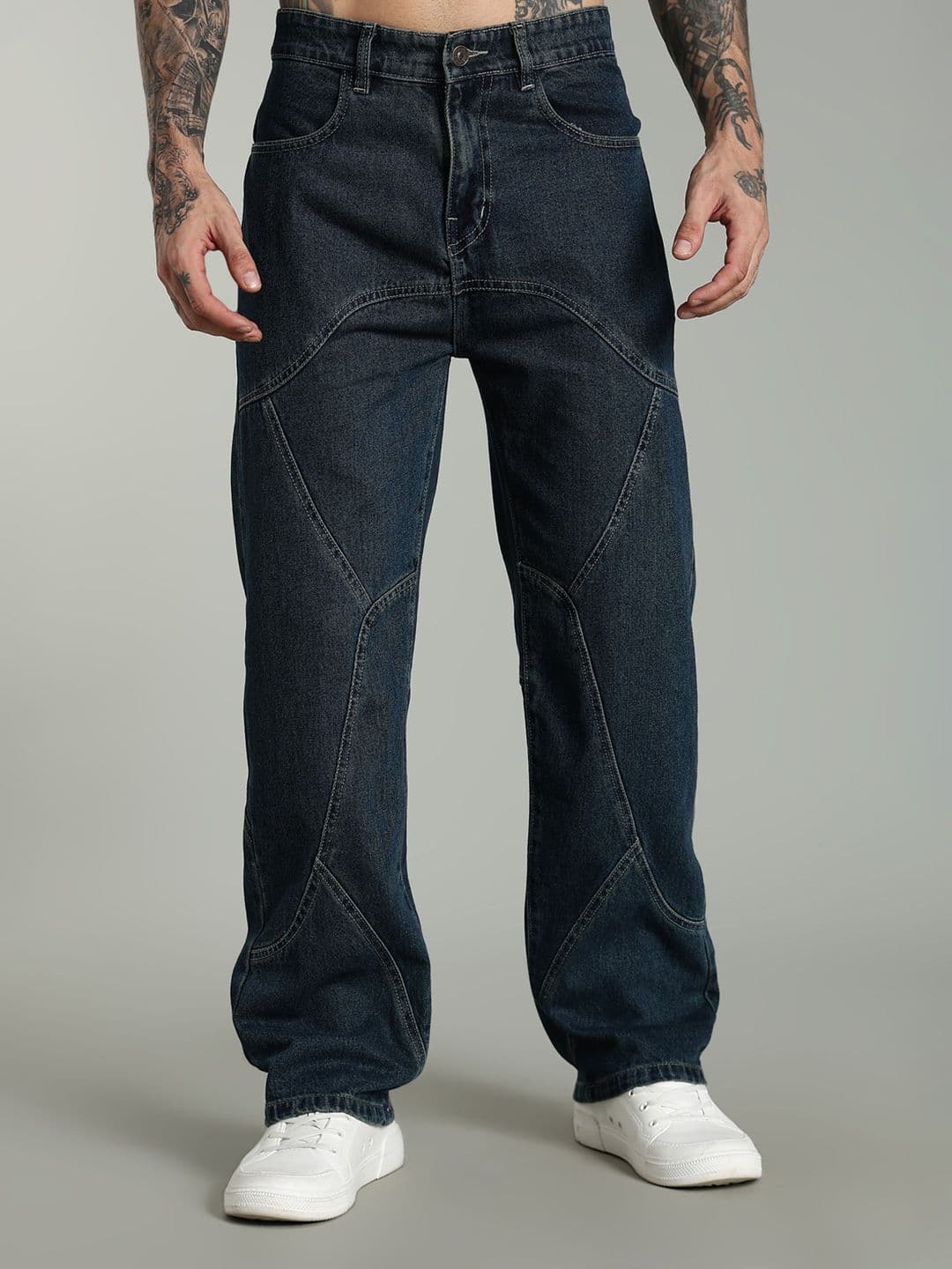 FOUL CHILD Men Baggy Fit High-Rise Jeans - view 1