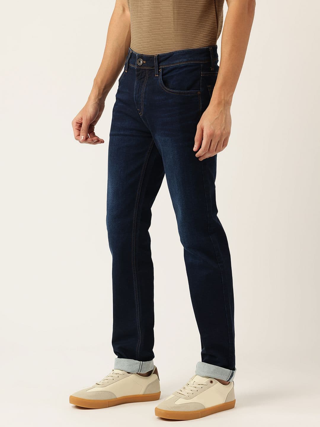 Integriti Men Smart Slim Fit Mid-Rise Light Fade Stretchable Jeans - view 1