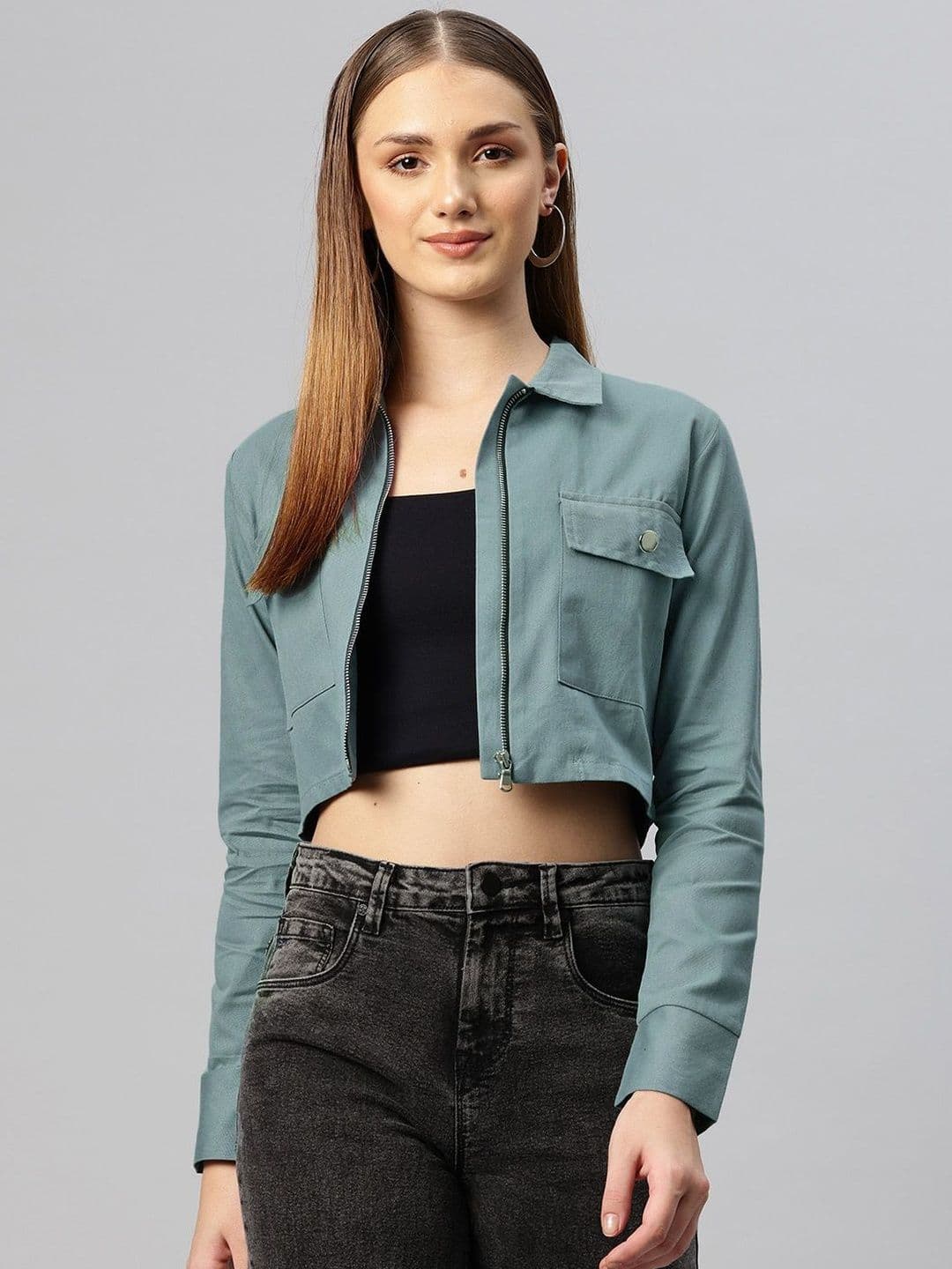 CORSICA Women Crop Denim Jacket - view 1