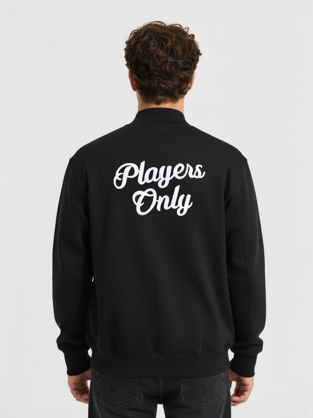 glitchez Typography Applique Relaxed Bomber Jacket - view 1