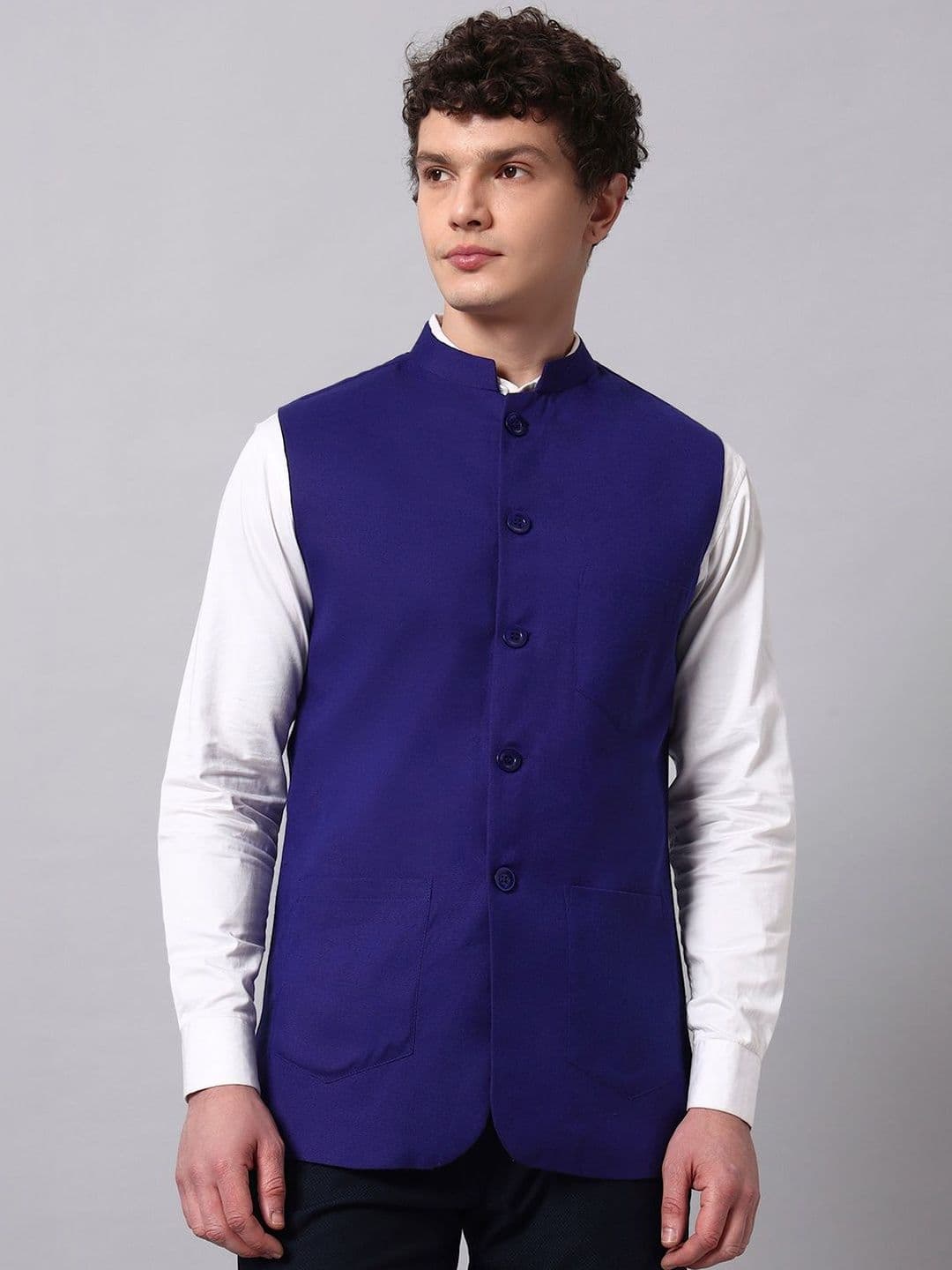 NATURE CRAFT Woven Nehru Jackets - view 1