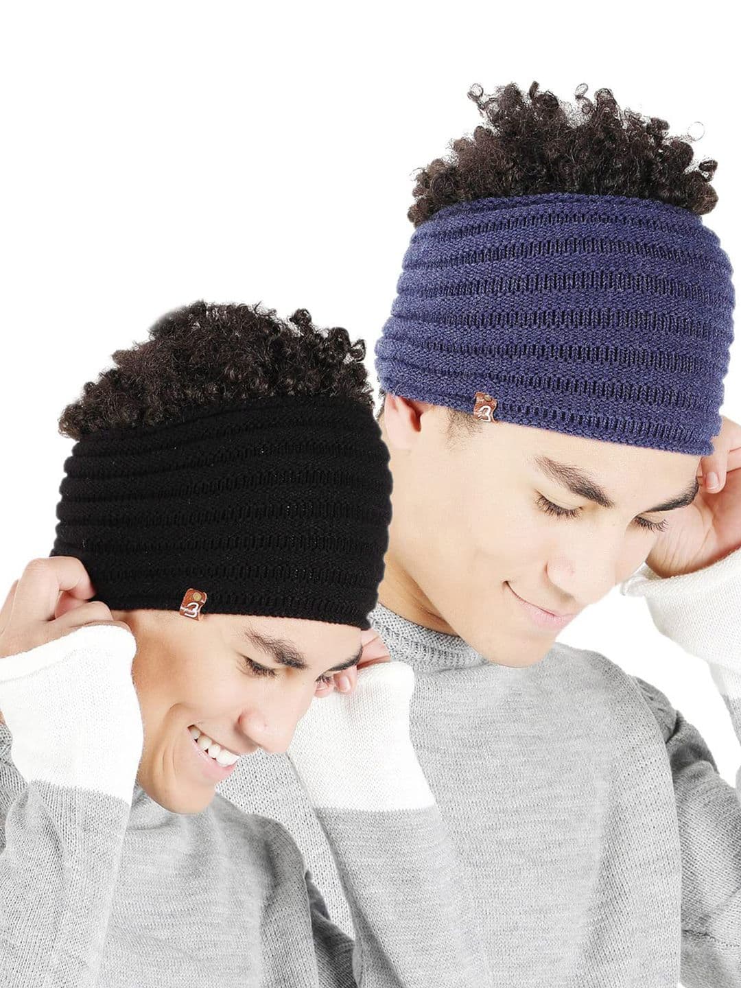 Bharatasya Pack Of 2 Self-Design Earwarmer Headband - view 1
