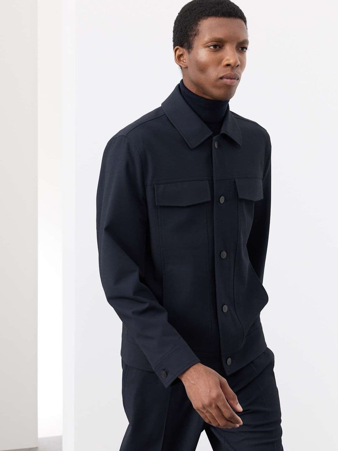 Marks & Spencer AUTOGRAPH Textured Technical Twill Trucker Jacket - view 1