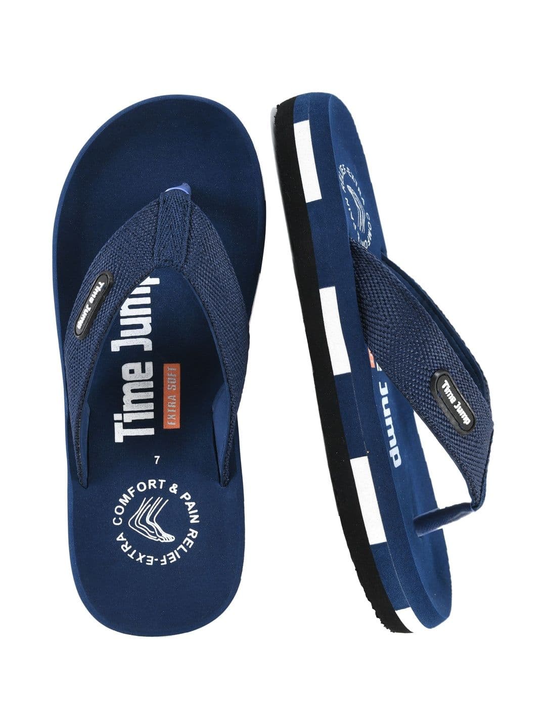 Time Jump Men Colourblocked Thong Flip-Flops - view 1