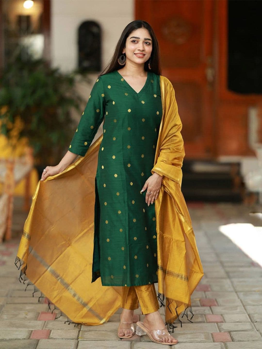 Anni Designer Women Ethnic Motifs Regular Kurta with Trousers & With Dupatta - view 1