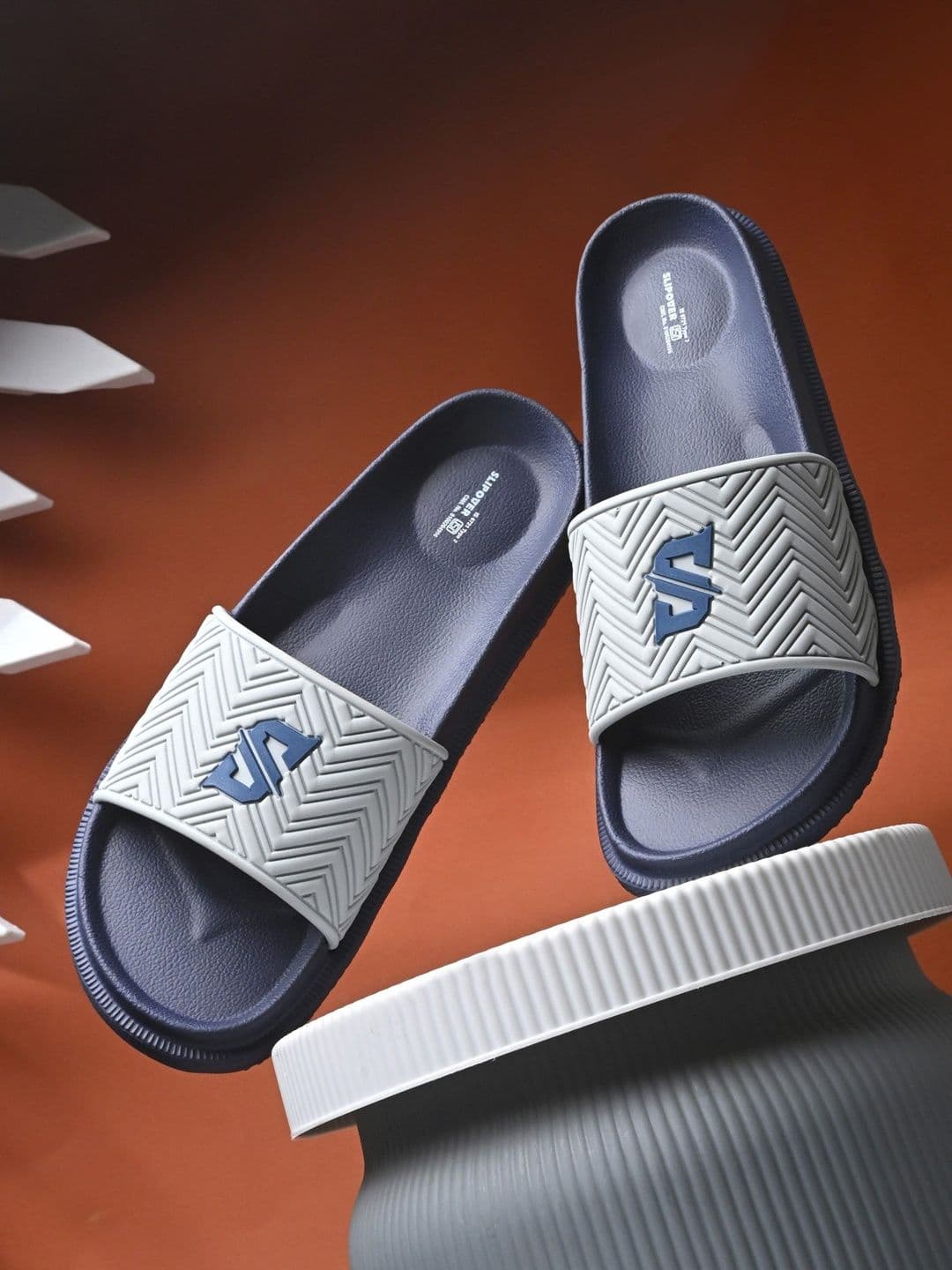 Slipover Men Rubber Sliders - view 1