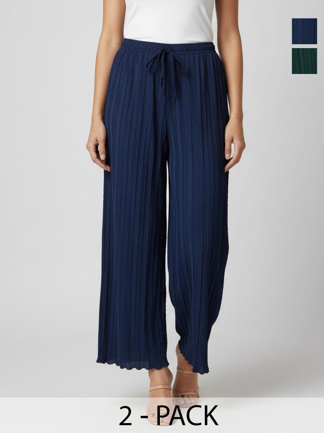 LYNO Women 2 Knitted Palazzos - view 1