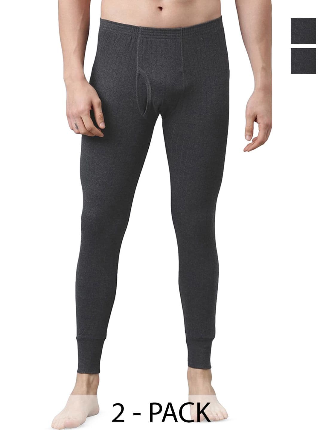 AMUL COMFY Pack of 2 Mid-Rise Thermal Bottoms - view 1