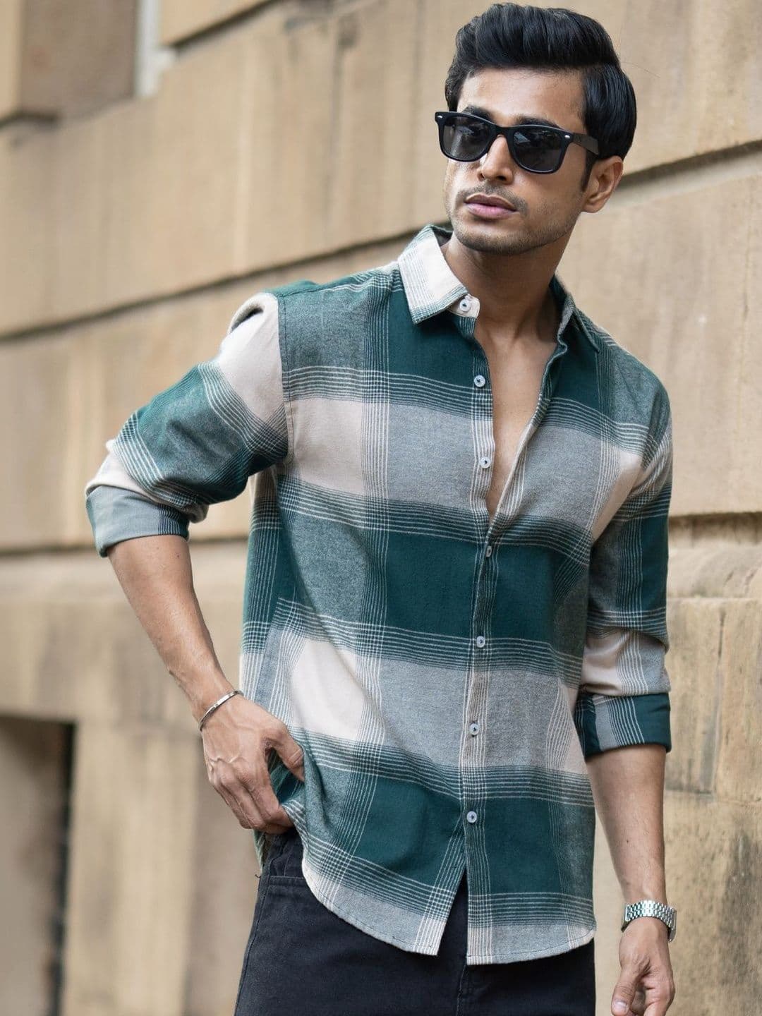 Powerlook Men Checked Casual Shirt - view 1