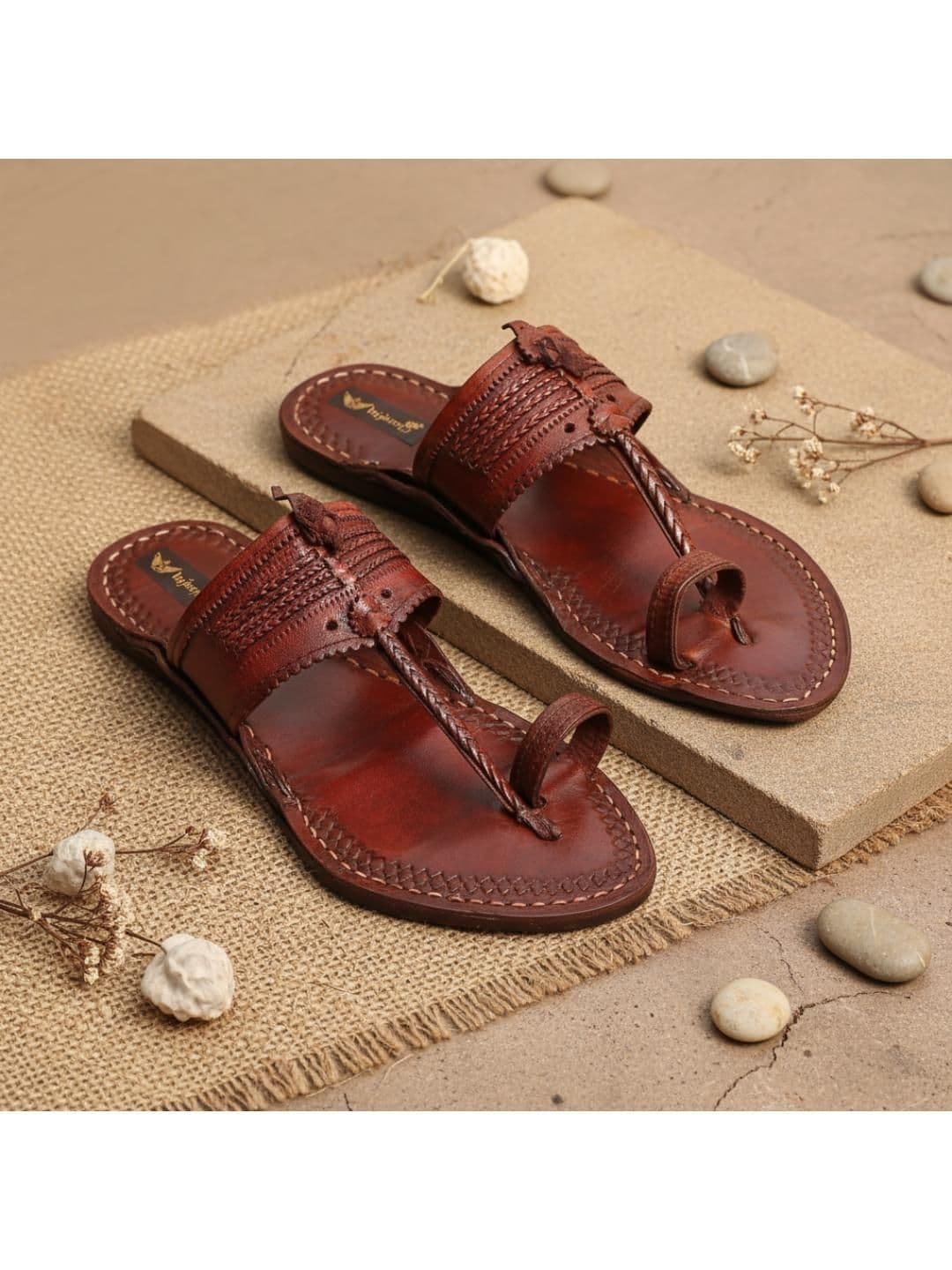 ROYAL KHWAAB Men Leather Comfort Sandals - view 1