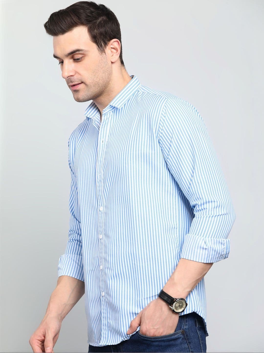 OTUS Men Classic Striped Casual Shirt - view 1
