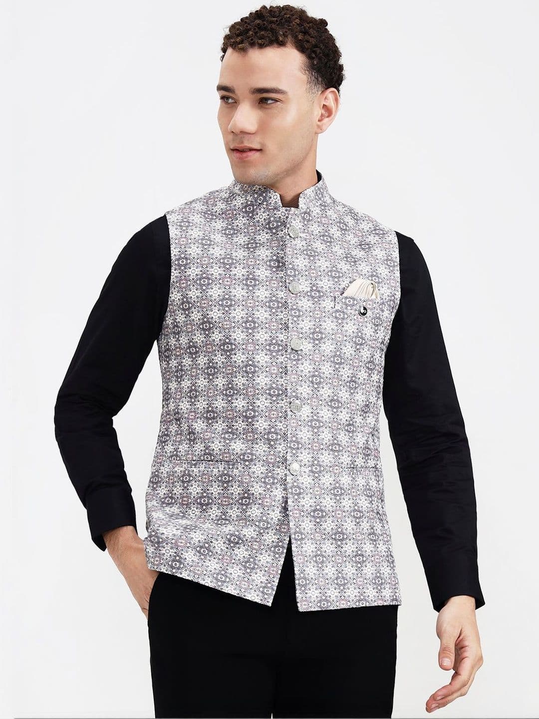WYRE Men Geometric Woven Jacket - view 1