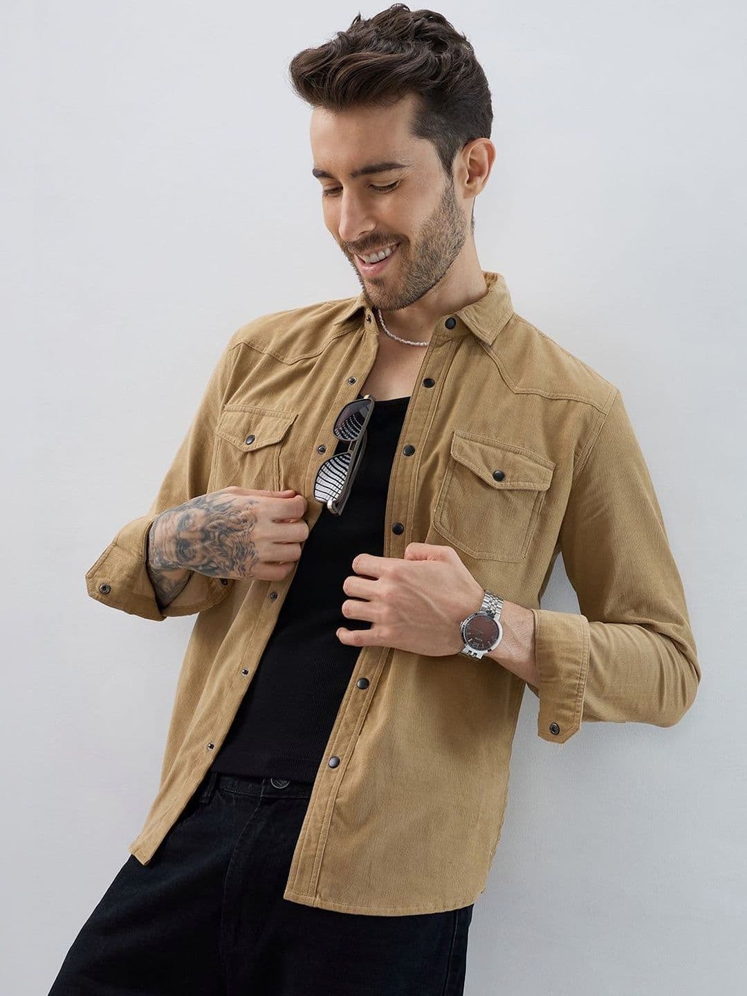 VASTRADO Vintage Double Cotton Long Sleeves Shirt - view 1