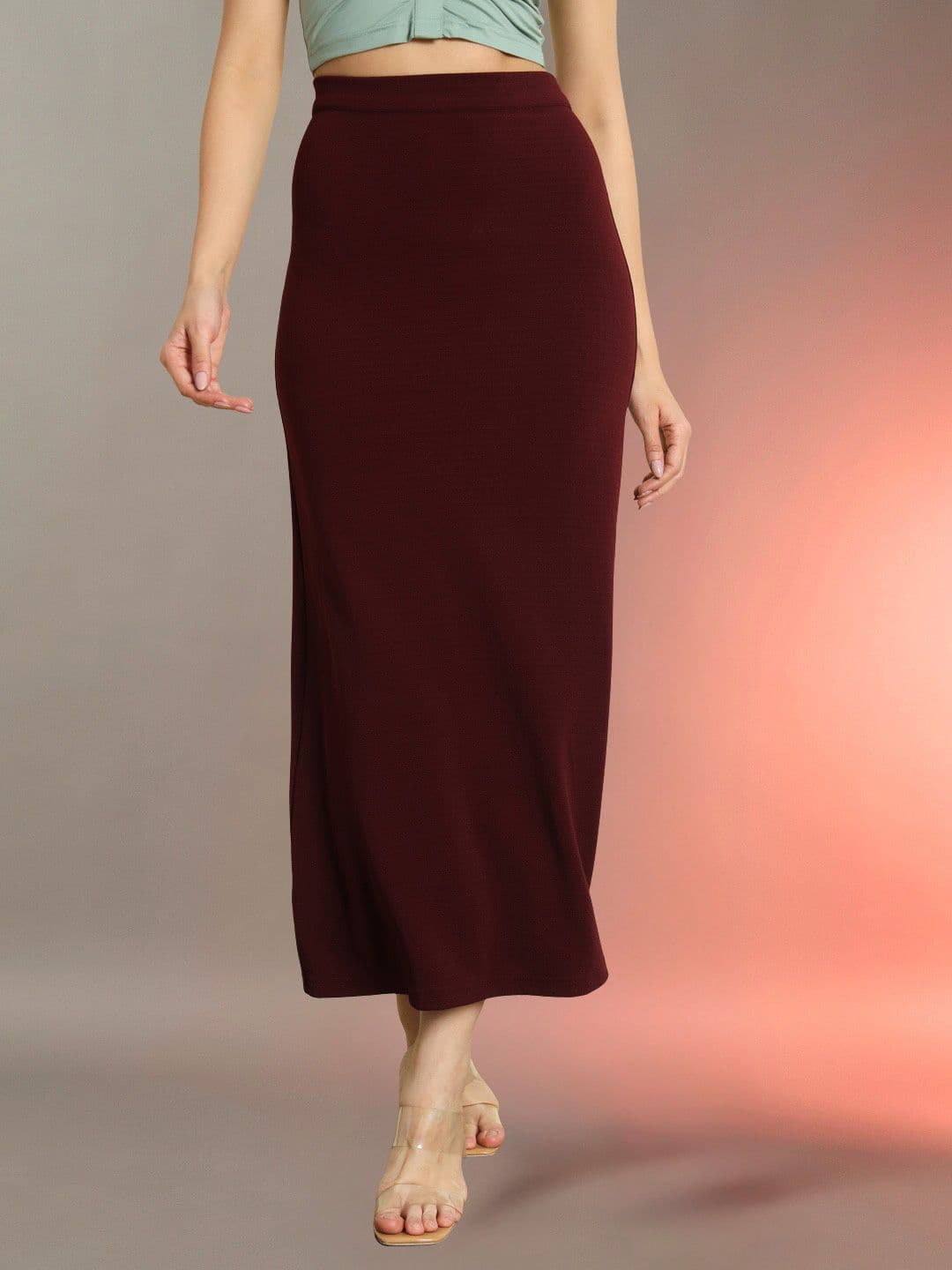 CORSICA Straight Fit Skirt with Slit - view 1