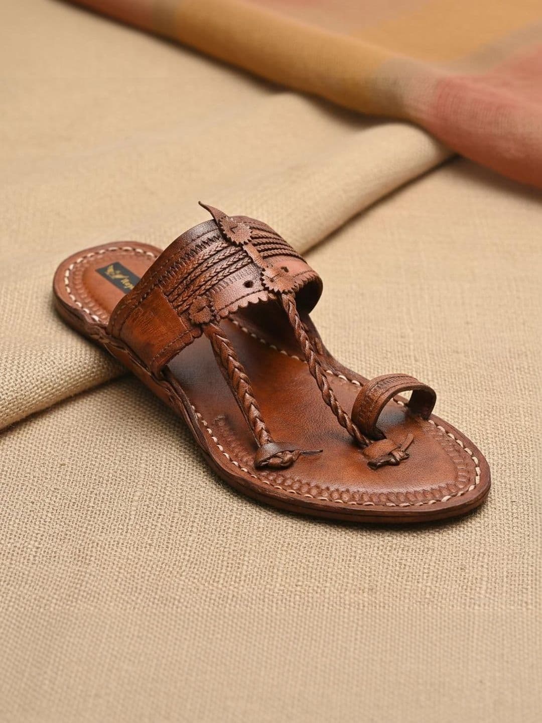 ROYAL KHWAAB Men Ethnic Leather Gladiators Sandals - view 1
