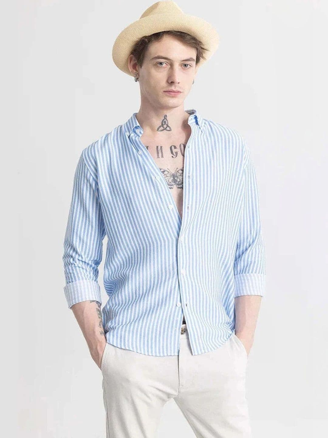 OTUS Men Classic Striped Casual Shirt - view 1