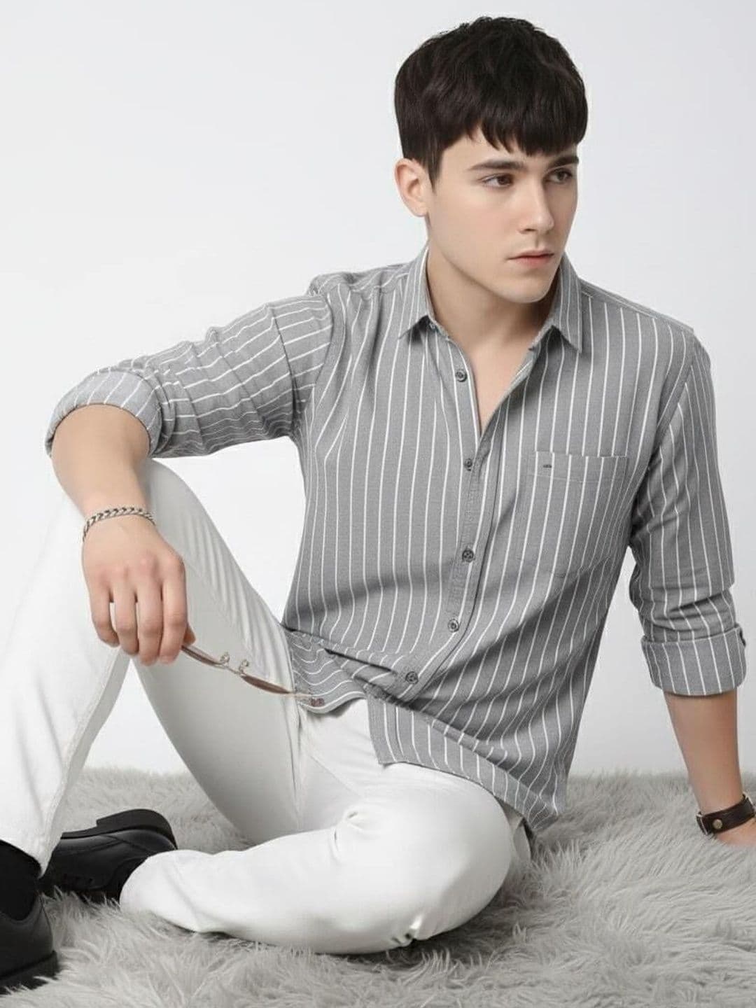 OTUS Men Classic Striped Casual Shirt - view 1