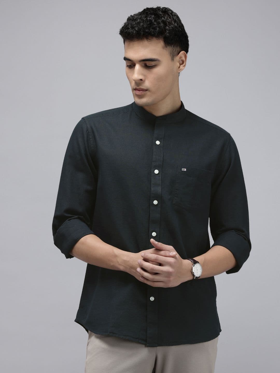 Arrow Sport Manhattan Slim Fit Cotton Linen Casual Shirt - view 1