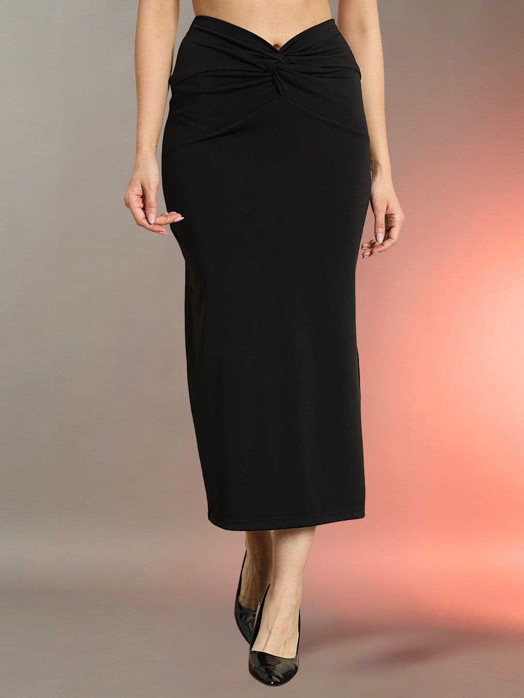 CORSICA Pencil Midi Twisted Bodycon Skirt - view 1