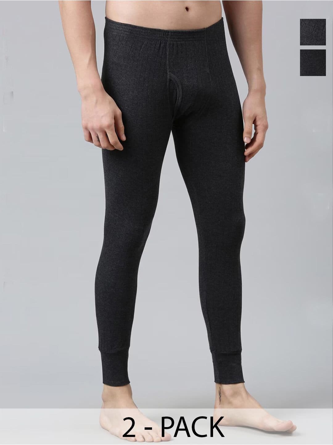 AMUL COMFY Pack of 2 Mid-Rise Thermal Bottoms - view 1
