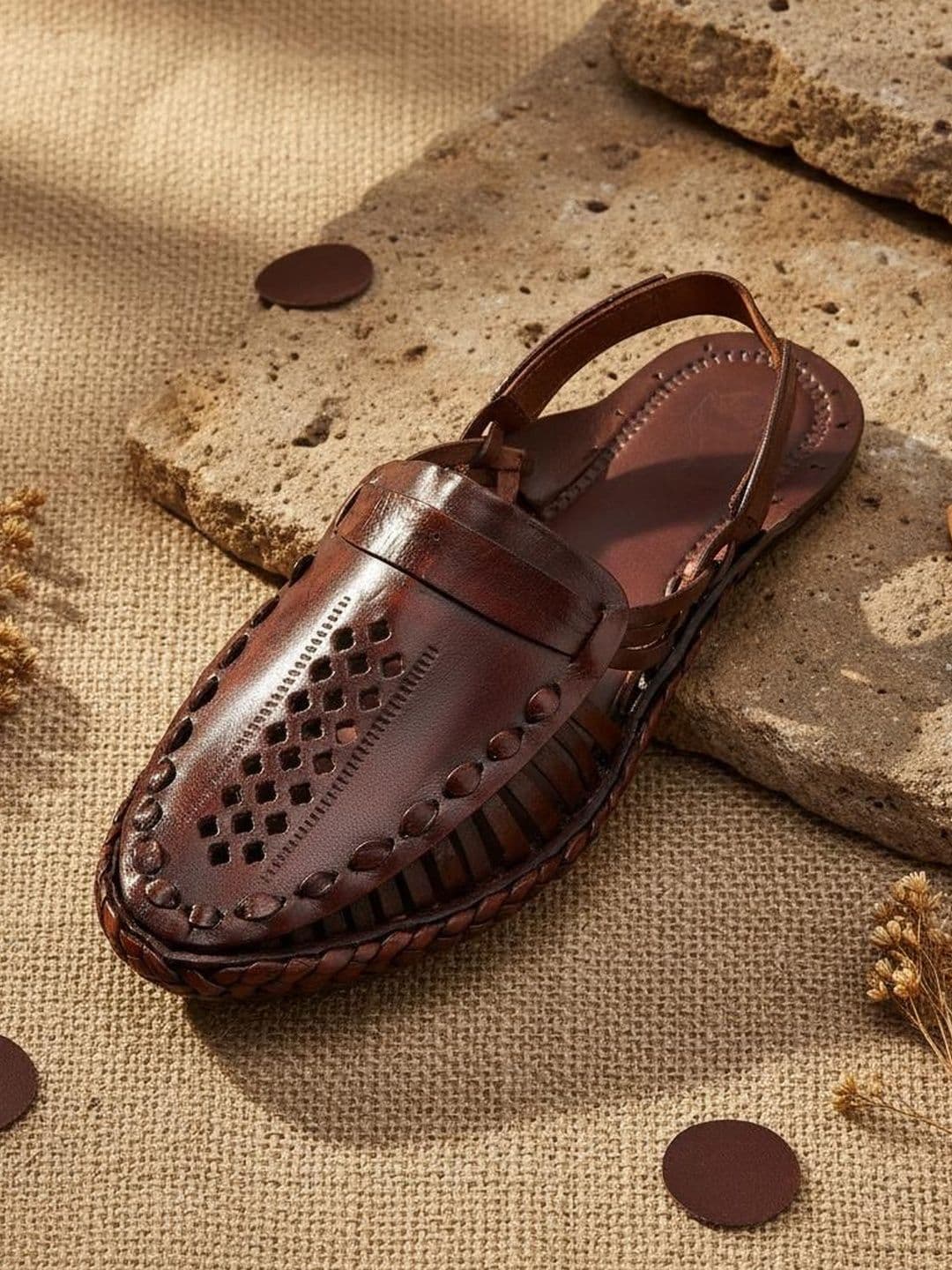 ROYAL KHWAAB Men Ethnic Leather Fashion Sandals - view 1