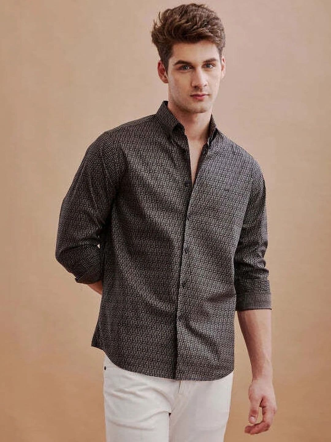 OTUS Men Classic Sheer Striped Casual Shirt - view 1