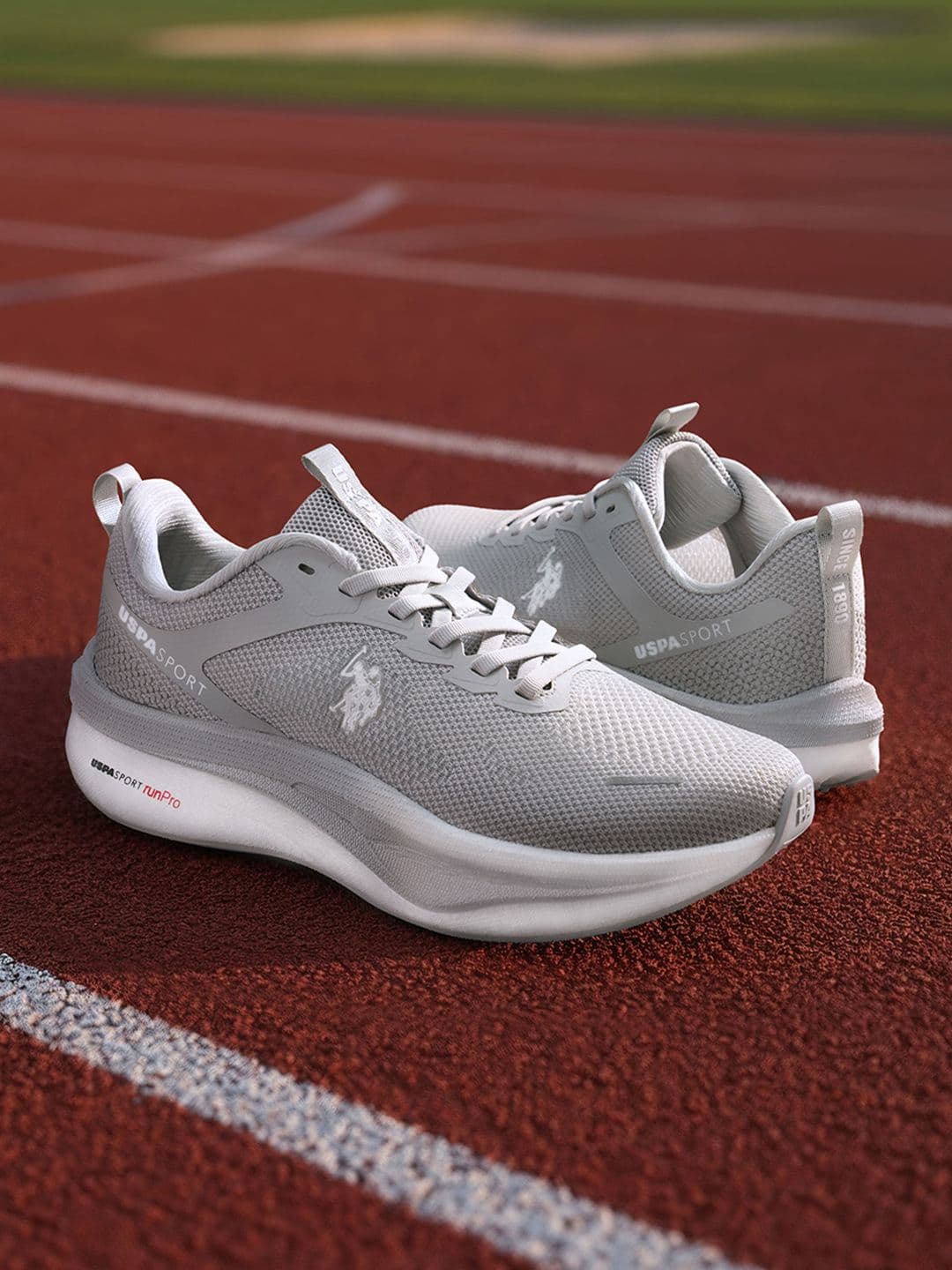 U.S. Polo Assn. Werner Lt. Grey Run Pro Running Shoes - view 1