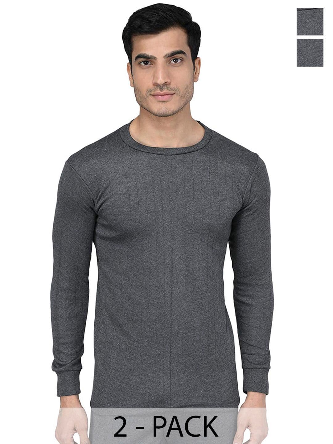 AMUL COMFY Pack of 2 Round Neck Thermal Tops - view 1