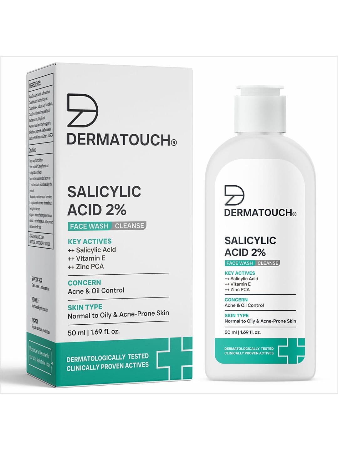 Dermatouch Salicylic Acid 2% Face Wash With Vitamin E & Zinc PCA - 50 ml - view 1
