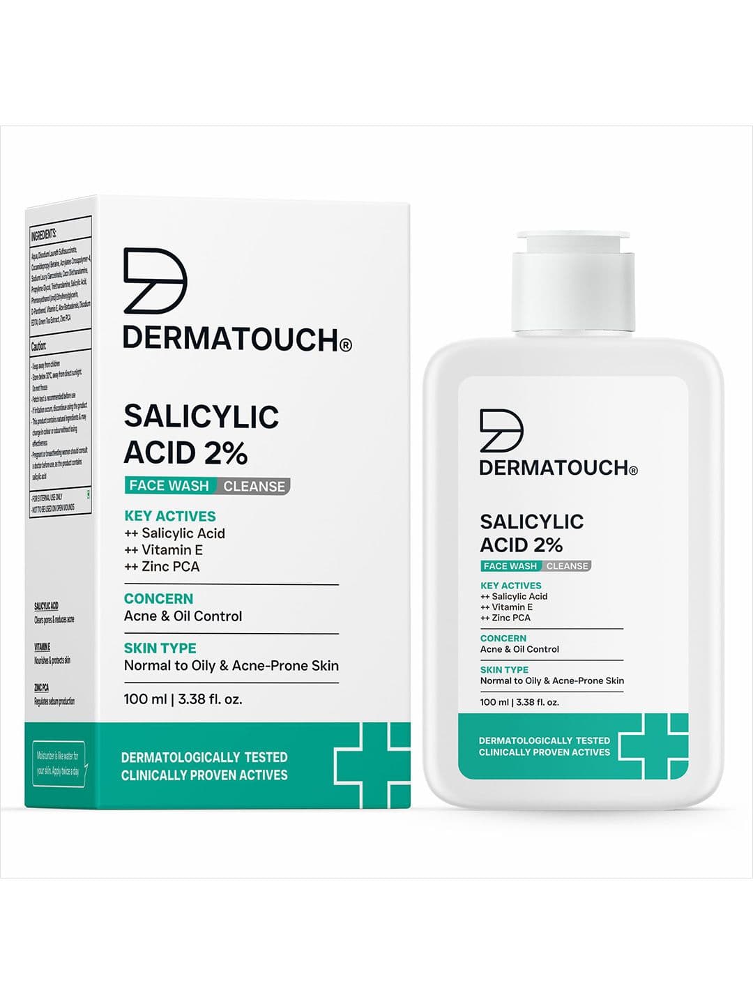 Dermatouch Salicylic Acid 2% Face Wash With Vitamin E & Zinc PCA - 100 ml - view 1