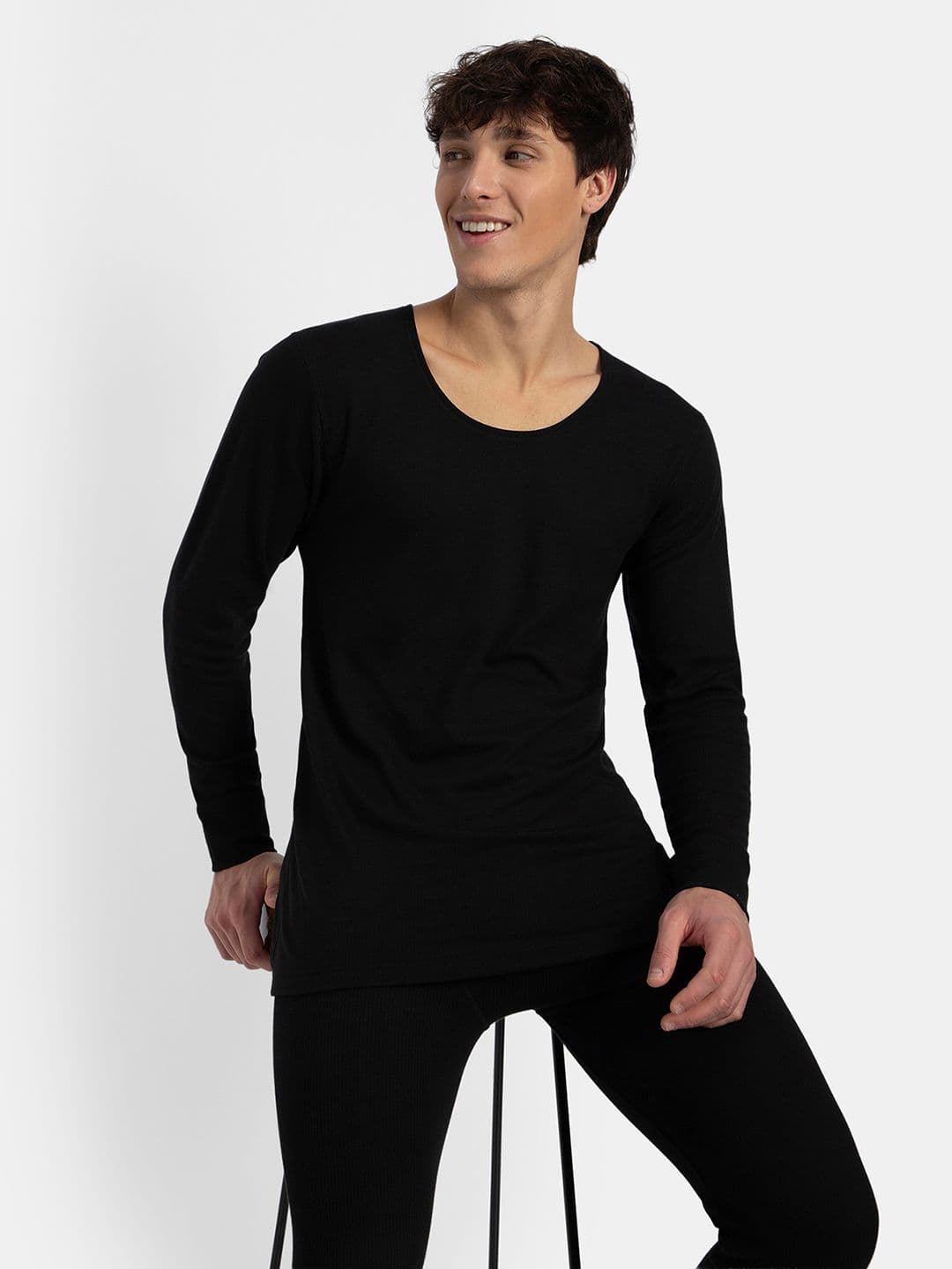 Jockey Super Combed Cotton Rich Brushed Fabric Full Sleeved Thermal Undershirt - 2403 - view 1