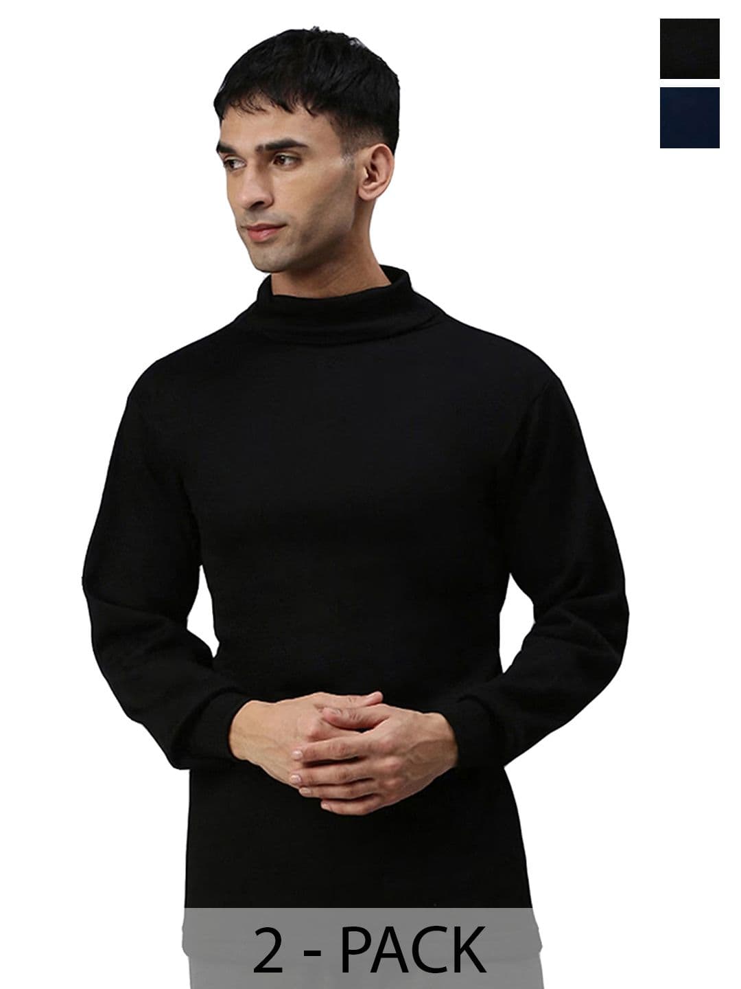 AMUL COMFY Pack of 2 High Neck Thermal Tops - view 1