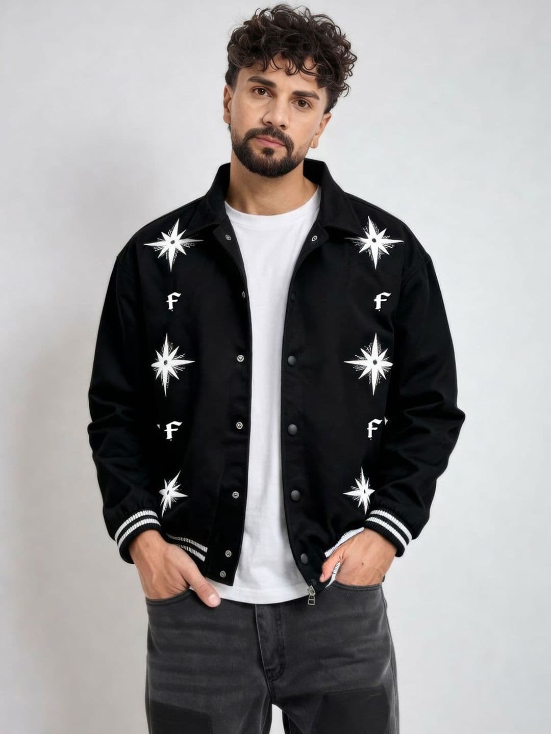 FUGAZEE Men Bomber with Embroidered Jacket - view 1