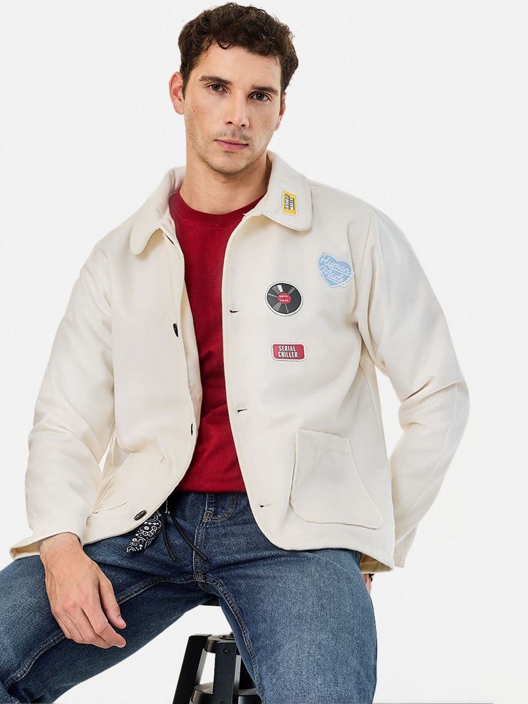Snitch Ivory Printed Jacket - view 1