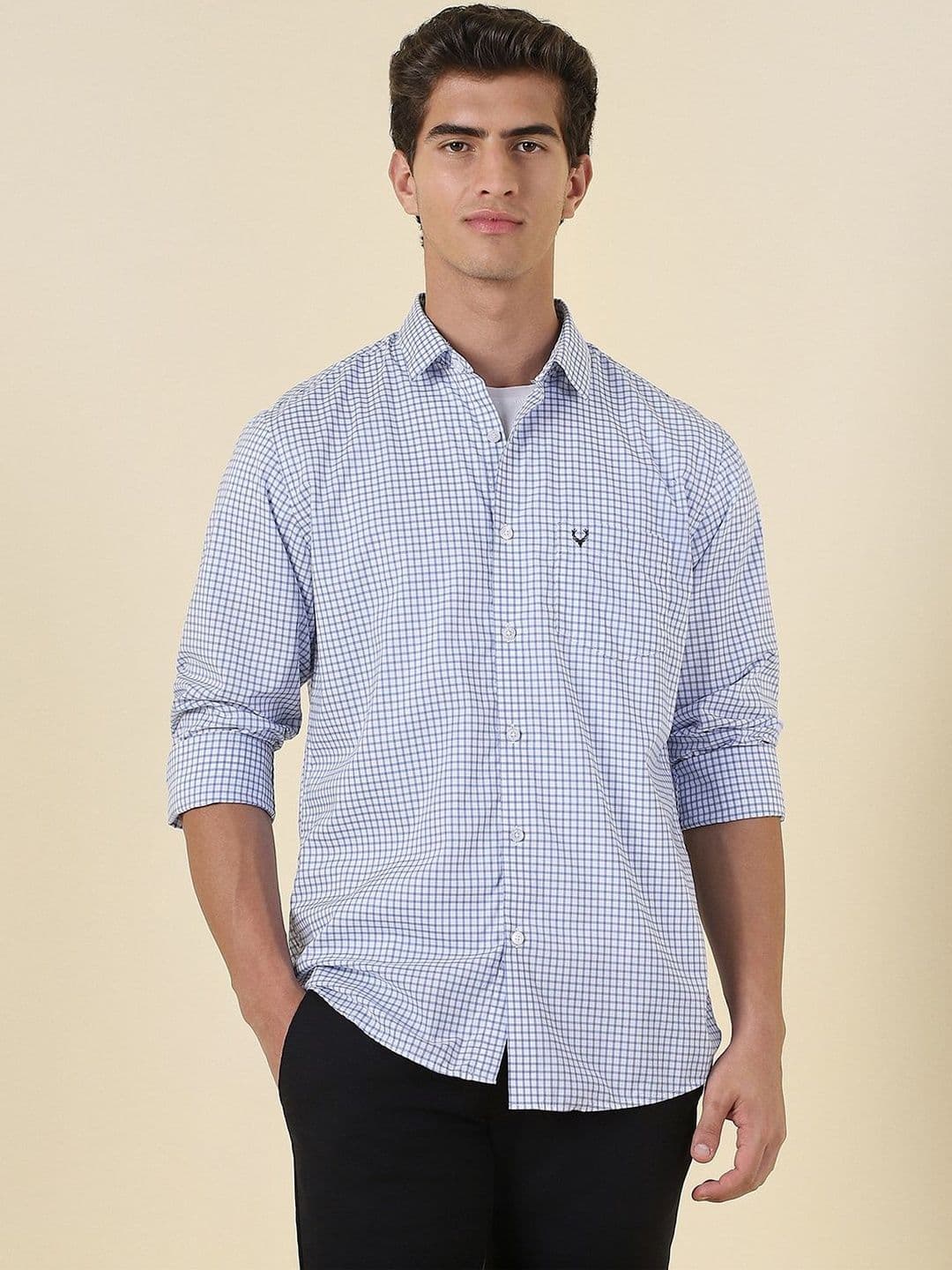 Allen Solly Men Slim Fit Checked Casual Shirt - view 1