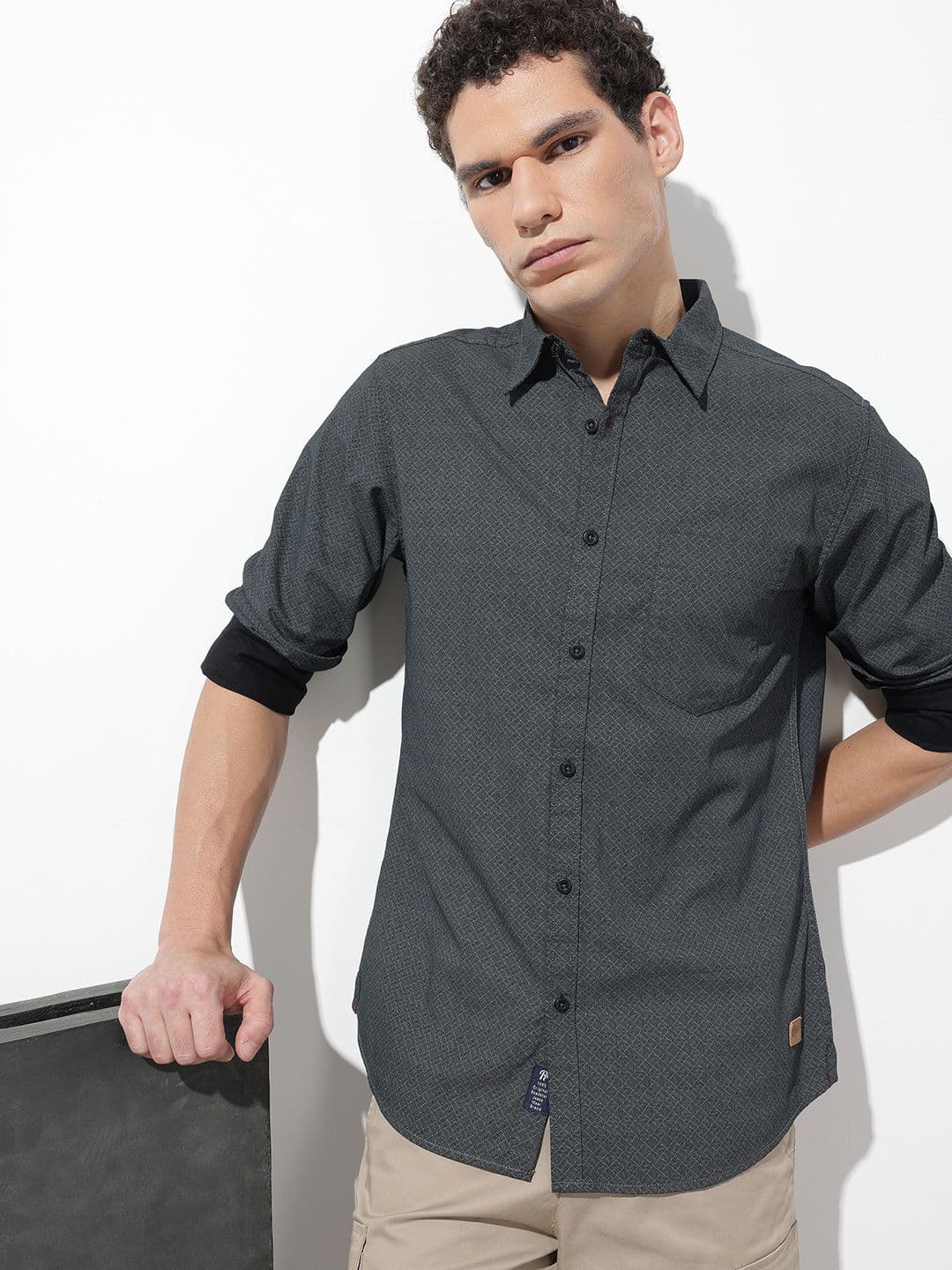 The Roadster Life Co. Pure Cotton Geometric Printed Casual Shirt - view 1