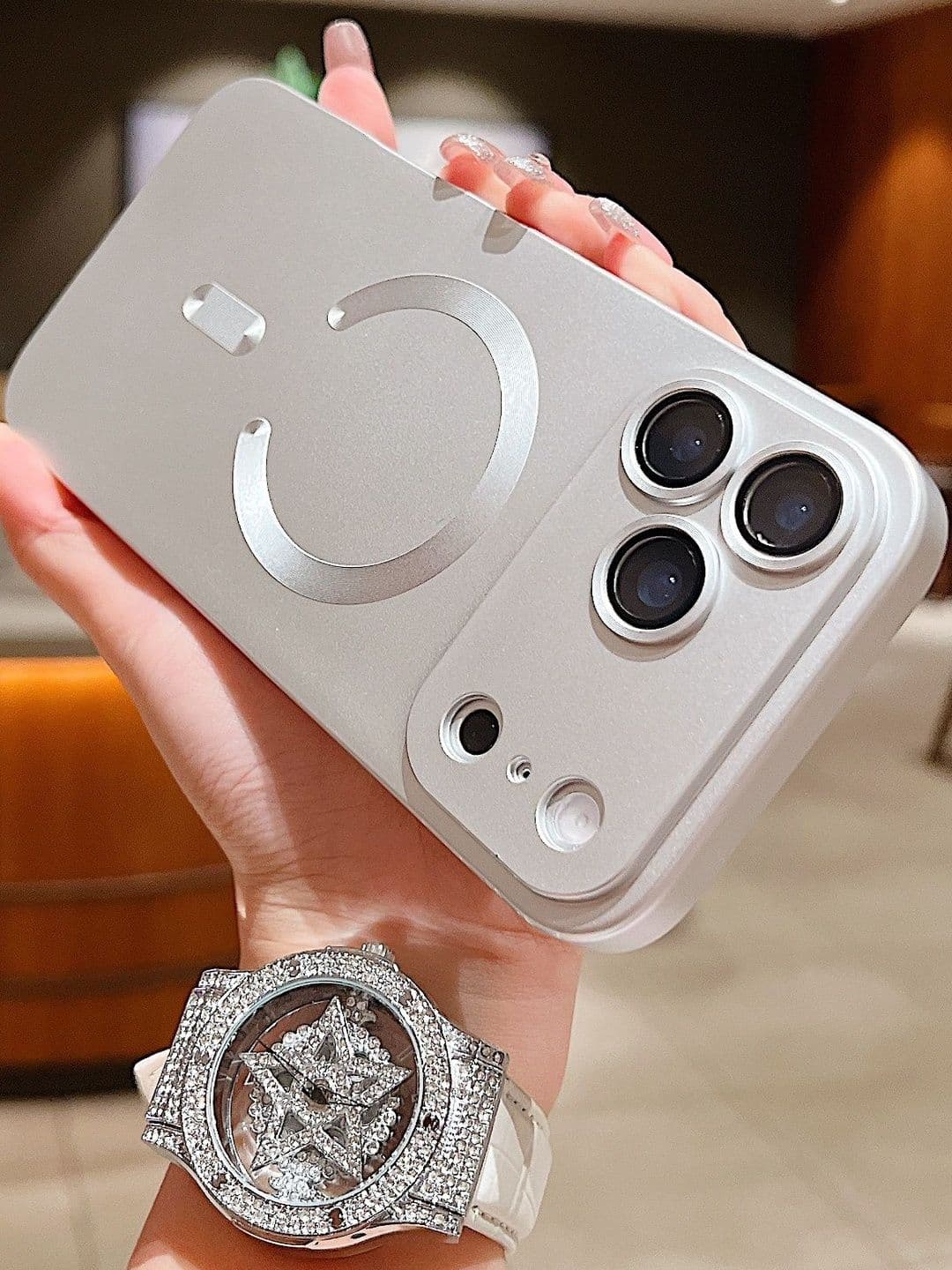 Luxury Kase Solid Printed iPhone 17 Pro Max Back Case Mobile Accessories