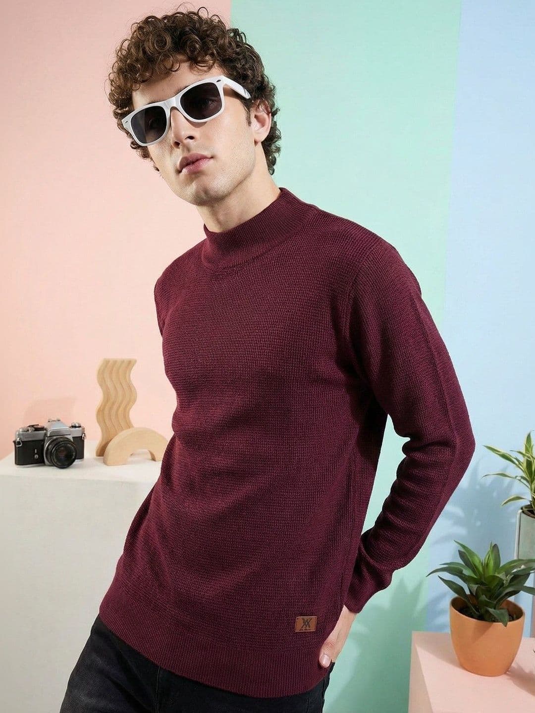 AYL Men Wool Knitted T-Neck Pullover - view 1