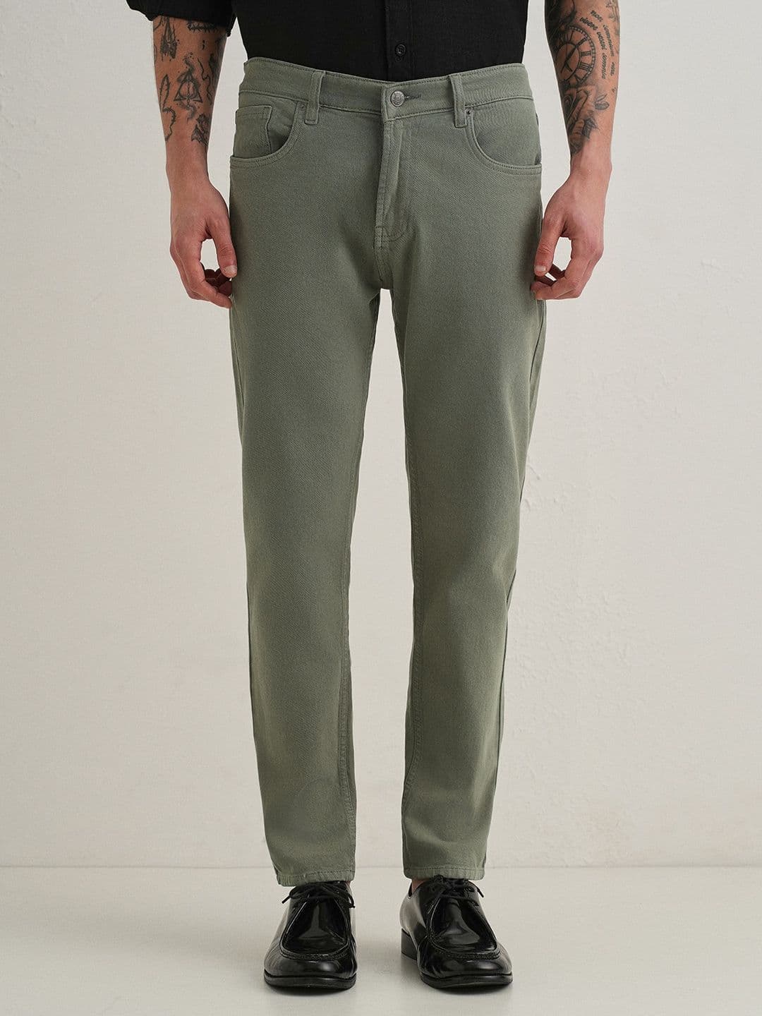 Banana Club Ankle Green Slim Fit Stretchable Jeans - view 1